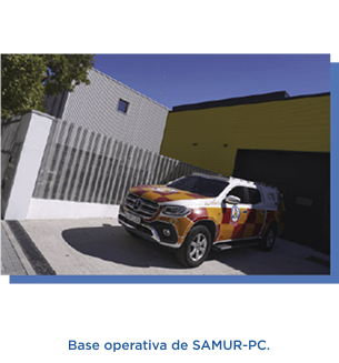 Base operativa de SAMUR-PC.
